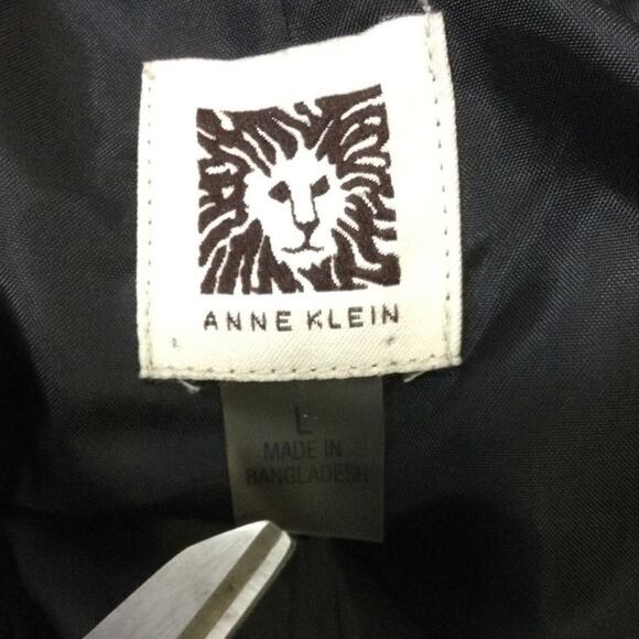 ANNE KLEIN SZ L dark gray career professional blazer jacket 0B14 - Picture 5 of 7